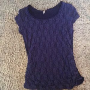 Dark Royal Blue Lace front Maternity top